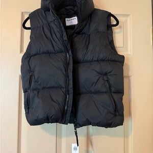 Old Navy Black Quilted Puffer Vest